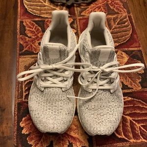 Adidas Ultra Boost grey and white tennis shoe size 7.5